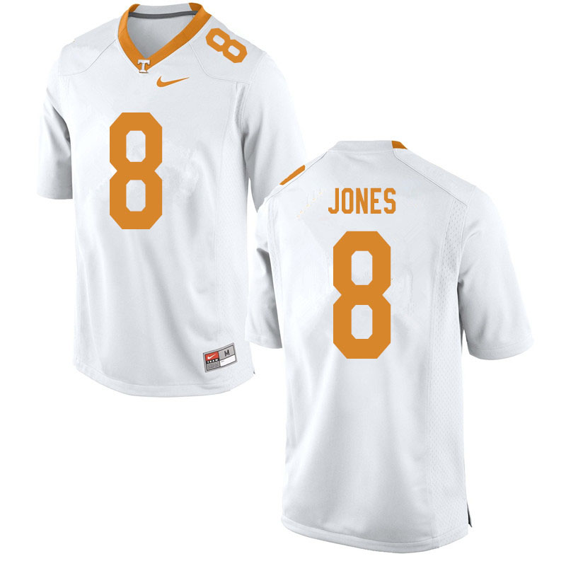 Men #8 Bradley Jones Tennessee Volunteers College Football Jerseys Sale-White